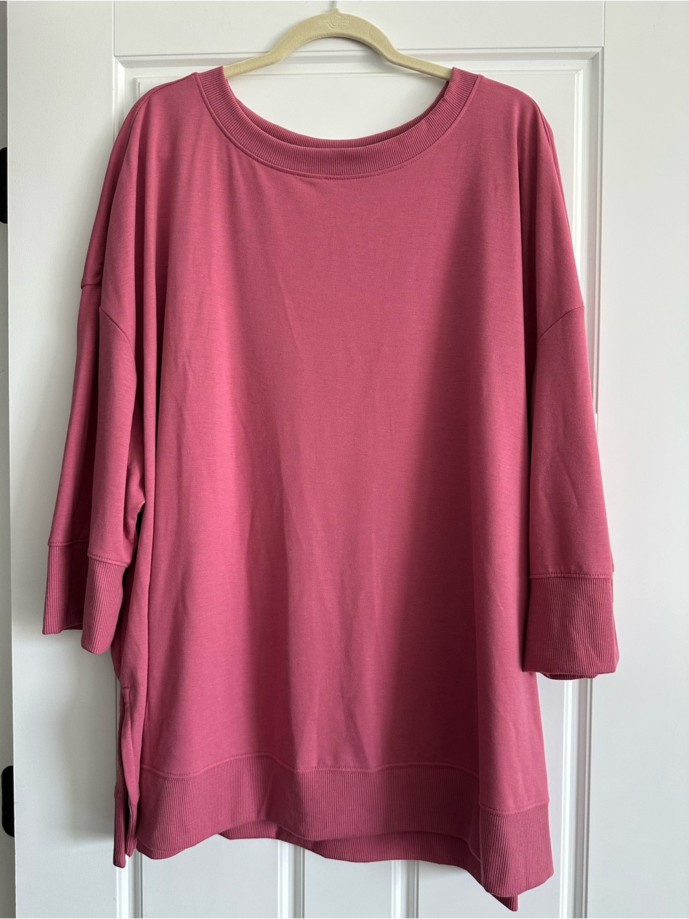 Terra & Sky plus 24W/26W oversized Rose Pink sweatshirt tunic